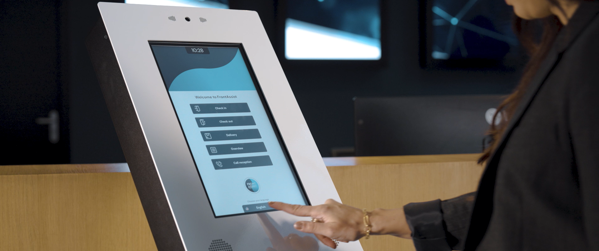 Digitale receptie: professioneel bezoekers ontvangen